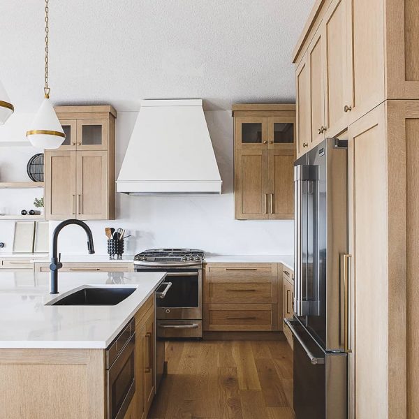kelowna kitchen reno new wood cabinets ARG Contracting